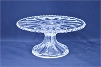 Early Pressed Glass Pedestal Cake Stand