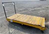Metal Platform cart, wood top,6'X3',one handle