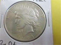 Rare 1921 Peace Dollar