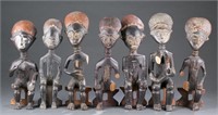 7 West African contemporary Asante figures.