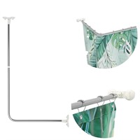 Yuanjimi Shower Curtain Rod, L Shaped Rods for Bat