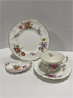 Royal Crown Derby Teacup With Saucer, Side Plate