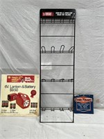 Eveready battery stand, cardboard & plastic signs
