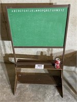 TWO SIDED CHILD'S CHALK BOARD ON STAND