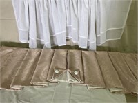 Sheer curtain panels and heavy valance