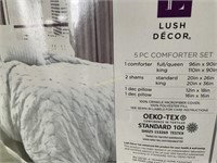 5 piece comforter set, white