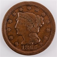 Coin 1855 United States Copper  Large Cent