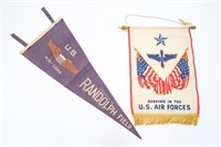 20TH C. USAF FLAG & BANNER SOUVENIRS LOT OF 2