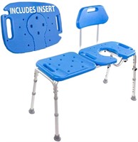 Bath Transfer Bench with Cutout, Deluxe
