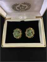 vintage jade earrings