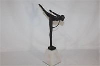 Art Deco "Hoop Dancer" Bronze, Metal Statue