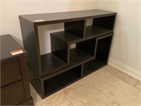 Espresso Modern Low Bookcase Shelf