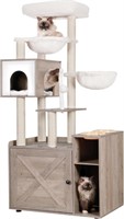 Hey-brother Cat Tree with Litter Box Enclosure