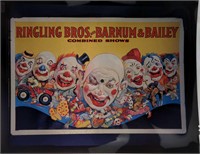 Ringling Bros Circus Poster Transparency Clown Tow