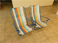 2 Fold Up Beach Chairs
