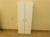 White 3 tier wooden cabinet 12"x24"x60"