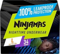 34-Pk Pampers Ninjamas Nighttime Bedwetting