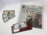 $2 bills from 1953, 1963 & 1974 and Bill Clinton
