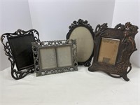 4 metal picture frames