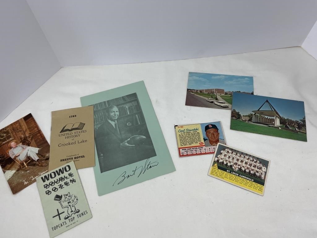 Bart Starr autograph and local memorabilia