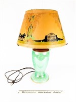 Aladdin Green Venetion Base Electrified Lamp
