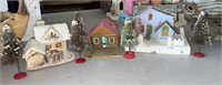 (2) 1940's Putz Christmas Cardboard Houses, 1994