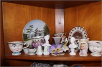 Figurine set and glassware