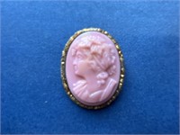 Vintage cameo pin