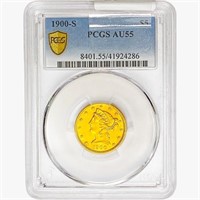 1900-S $5 Gold Half Eagle PCGS AU55