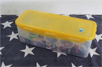 Sewing Supplies in Storage Tote