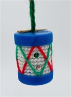 Handmade Needlepoint Drum Ornament