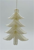 Handmade Needlepoint White Christmas Tree