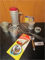 Vintage Cookie Press and Kitchen Items