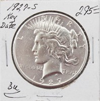 1927-S Silver Peace Dollar Coin KEY DATE