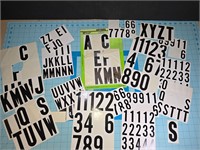 Asst number & letter stickers