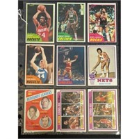 (9) Vintage Basketball Cards With Rc/hof