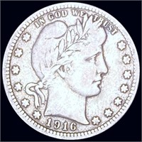 1916-D Barber Silver Quarter LIGHTLY CIRCULATED