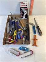 Assorted Cutters, Knives, Trowels & Misc