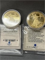 (2) U.S. Replica Coins