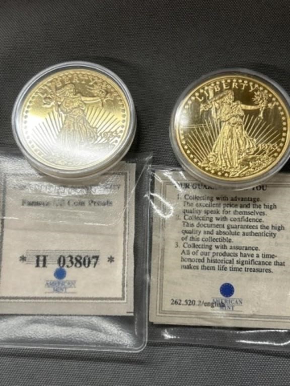 (2) U.S. Replica Coins
