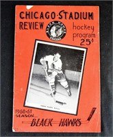 1960-61 CHICAGO BLACK HAWKS TORONTO GAME PROGRAM