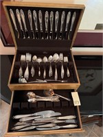 90 Piece Prelude Sterling Flatware Set in Case &