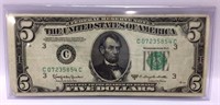 1950-D Five Dollar Paper Note