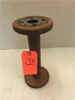 Antique wooden spool 4 7/8" dia. 11 1/4" tall