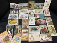 Vintage Ephemera Lot Holiday Postcards & More