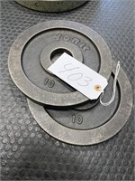 (2) 10 lbs Metal Weight Plates