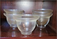 5 PC GLASS ICE CREAM/ FRUIT BOWL DISHES