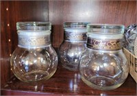 3 PC GLASS CANISTERS