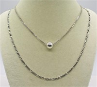 2 Sterling Chain Necklaces