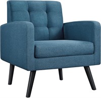 Yaheetech Mid-Century Accent Chair, Navy Blue